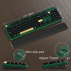 Colorful Wireless Computer Keyboard and Mouse Combo with Round Typewriter Keycaps, Retro Design, Power Switch, Ergonomic Design, 2.4GHz Wireless for Windows, Mac, PC(Dark Green)