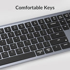 Keychron B6 Pro Ultra-Thin Wireless Keyboard, Full-Size ZMK with Numeric Keypad Quiet Typing, 2.4 GHz/Bluetooth 5.2/Wired Connection Long Battery Life, Compatible with Mac Windows Linux - Space Gray