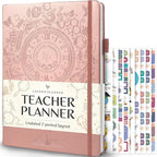 Legend Teacher Planner – Undated Lesson Plan Book for Teachers with Weekly & Monthly Calendars - Classroom Organization & School Year Planner – 8.5”x11.5” Hardcover (Rose Gold Debossed)