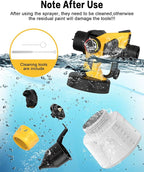 200W Cordless Airless Paint Sprayer for Dewalt 20V MAX Battery, Electric HVLP Spray Paint Gun with 1200ML Container, 4 Copper Nozzles,3 Patterns for Fence, Cabinets, Wall etc. (Battery Not Included)