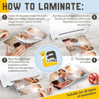 Thermal Laminating Pouches, 4.3 x 6.3 Inches, 3 Mil Thick, 50 Pack, Suited for Picture Size Laminating Sheets 4 x 6