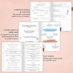 Legend Planner PRO – Deluxe Weekly & Monthly Life Planner to Increase Productivity and Hit Your Goals. Time Management Organizer Notebook – Undated – 7 x 10" Hardcover + Stickers – Rose Gold