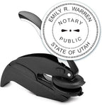 MaxMark Notary Seal Round Embosser for Utah State - Includes Gold Burst Seal Labels (42 Count)
