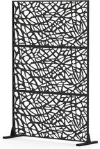 NicBex Room Divider 1 Panel Room Dividers with Mesh Shape Design Partition Room Dividers and Metal Privacy Screens Wall Divider for Outdoor, Room Separation,48.31" W x 15.75" D x 70.75" H, Black