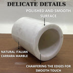 Natural Marble Pencil Pen Holder Stand for Desk, Makeup Brush Cup for Girls, Bathroom Tumbler Cup, Durable Office & Home Organizer Pencil Holder