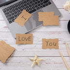 120 Pieces Small Mini Business Cards Vintage Assorted Colors Blank Note Cards Gift Word Card for Business Cards, Gift Cards (Brown, 3.66x 2.36 inches)