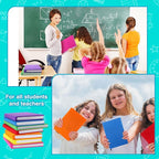 Sherr 14 Pack Stretchable Book Covers Reusable Jumbo Bookcloth 9" x 11" Durable Washable Back to School Book Cover Protector for Most Hardcover Books Textbooks(Bright,Classic)