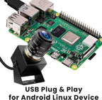 USB Camera 120fps High Speed Webcam Golf Swing 4K 12Megapixels USB Cam with 3X Manual Optical Zoom Lens Lightburn PC Computer Plug and Play for Linux Windows Mac OS