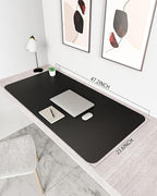 YSAGi Leather Desk Protector, Office Mat, Large Mouse Mat, Non-Slip PU Leather Blotter, Laptop Desk Pad, Waterproof Writing Pad for Office and Home (Black, 47.2" x 23.6")