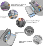 Pencil Case Pen Bag Holder Pouch Large Handle Big Capacity Desk Organizer Storage Marker Box Stationary Makeup Cosmetic Double Zippers for School Office Students Teen