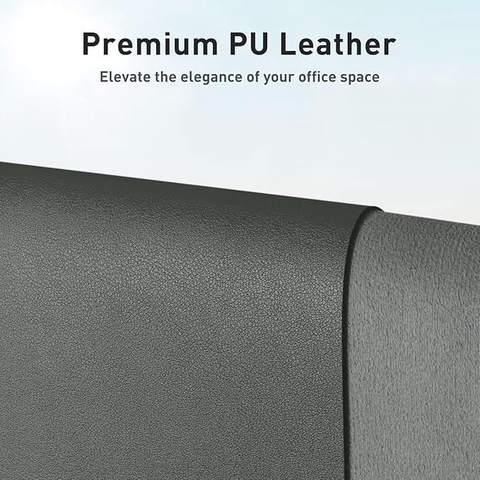 Aothia Leather Desk Protector, Mouse Mat, Non-Slip PU Leather Blotter, Laptop Desk Mat, Waterproof Writing Pad for Office and Home (Jungle Green, 36" x 17")