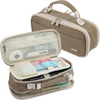 Pencil Case, Large Capacity Pencil Case Organizer; Double Zipper Storage Bag; Big Pencil Pouch for College School Office Teen Girl Boy Men Women Adult