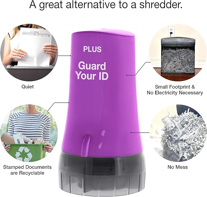 Guard Your ID Advanced Security Roller 2.0 for Identity Theft Prevention Stamping Purple