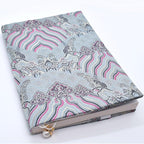 BLBMH A5 Book Covers with Bookmarks Adjustable Fabric Paperbacks Book Cover for Privacy Hardcover Softcover Novels Notebook Protector Fit for 5.5x8.3 inch - Chinese Grey