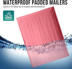 Levex - #0 6" x 10" [10 Pack] Pink Poly Bubble Mailers, Padded Envelope Mailers, Packing Envelope & Mailing Bags for Shipping