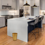 HOLDN’ STORAGE Small Trash Can - 1.58 Gallon Open Top Waste Bin, Compact Waste Can Perfect for Bathroom, Kitchen, Office, Dorm - Durable Garbage Can - Soft Brass