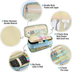 Pencil Case, Large Capacity Pencil Case Organizer; Double Zipper Storage Bag; Big Pencil Pouch for College School Office Teen Girl Boy Men Women Adult