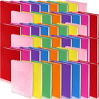 Sherr 48 Pcs Stretchable Jumbo Book Sleeve Covers 14.5 x 9 Inch Stretchable Book Cover Fabric Protector Reusable Textbook Cloth for Classroom Most Hardcover About 9 x 12 Inch (Vibrant Color)