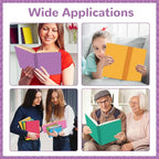 Jumbo Book Covers 8 Pack Reusable Fabric Book Cover Protective Books Covers 9 x 11 Inch Colorful Plaid Stretchable Books Sleeve Cover with Sticker for Most Hardcover Textbooks Up to 10 x 12.5 Inch