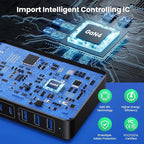 USB C Charger 300W USB C Charger Block, 8-Ports GaN IV Fast Charging Station Hub, Dual PD 100W Laptop Charger Adapter,for MacBook Pro/Air/iPad/iPhone16/15/14/Apple Watch/DELL/Samsung for Home Office