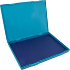 MaxMark Extra Large Blue Ink Stamp Pad - 8.25" x 11.5" - Industrial Felt Pad - Blue Color
