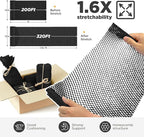 Honeycomb Packing Paper, 12"x200' Black | Perforated Honeycomb Packing Paper Recyclable Moving Supplies for Shipping & Moving | Plastic-Free Alternative to Bubble Cushion Wrap with 36 Fragile Stickers