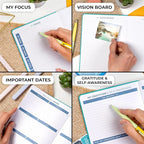 Clever Fox Planner 2nd Edition – Colorful Weekly & Monthly Goal Planner, Time Management & Productivity Organizer, Undated, A5 (Turquoise)