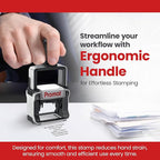 Promot Small Professional Stainless Steel Stainless Steel Self Inking 6 Lines Custom Stamp - Personalized Office Stamp