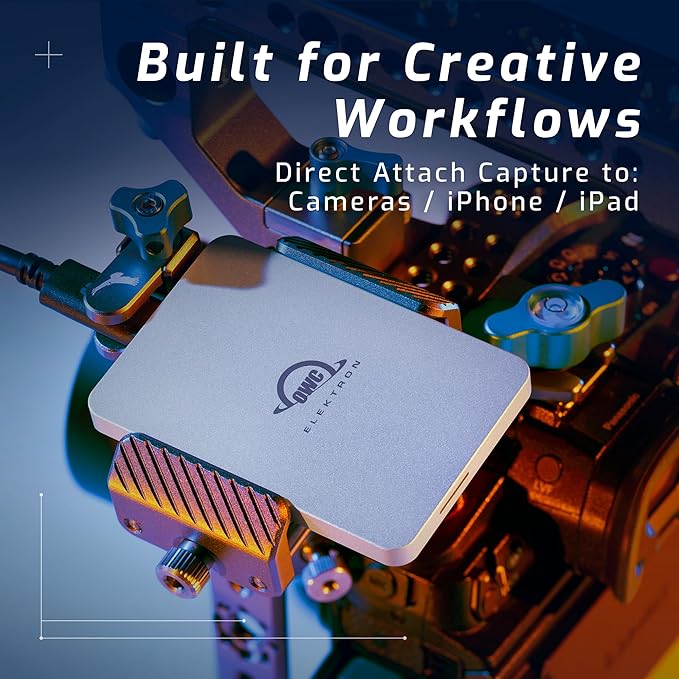 OWC 480GB Envoy Pro Elektron USB 3.2 (10Gb/s) Bus-Powered Portable NVMe SSD, Compatible with Thunderbolt and USB Macs, PCs, and Devices Like iPad Pro/Chromebook, Includes USB-C Cable