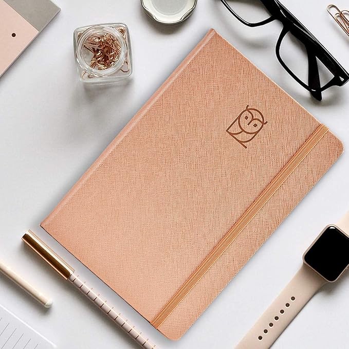 Undated Daily Planner – 3-Month A5 Productivity Organizer with Full Page Per Day, Hourly Schedule, Goal Setting, Habit Tracker, Weekly & Monthly Pages – Hardcover Time Management Notebook (Rose Gold)