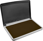 MaxMark Large Premium Brown Ink Stamp Pad - 3.5" x 6.25" - Quality Felt Pad
