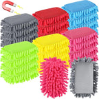 Sherr 24 Pcs Magnetic Whiteboard Eraser School Dry Erase Erasers Microfiber Shag Washable White Board Eraser for Chalk Classroom Home Office (Multicolor)