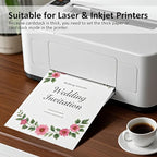 OcePor 75 Sheets White Cardstock 8.5 x 11, 92lb/250gsm Card Stock Paper, Thick Printer Cardboard Paper, Heavy Cardstock for Invitation, Resume, Certificate, Business Cards, Office