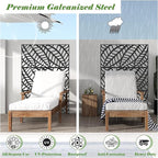 NicBex Room Divider 1 Panel Room Dividers with Leaf Pattern Design Partition Room Dividers and Metal Privacy Screens Wall Divider for Outdoor, Room Separation,48.31" W x 15.75" D x 70.75" H, Black