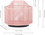 Exerz Desk Organiser/Mesh Desk Tidy Candy/Pen Holder/Multifunctional Organiser 360 Rotating
