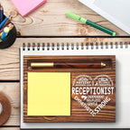Receptionist Appreciation Gifts, Thank You Gifts for Receptionist School Secretary Office Assistant Front Desk Admin, Administrative Assistant, Secretary Desk Self-Stick Note Pad Holders TZP04