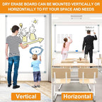 H-Qprobd Large White Board Dry Erase Board for Wall 72"X40" Magnetic Whiteboard with Long Pen Tray, Presentation Dry Erase Boards for Office, Classroom, School, Home