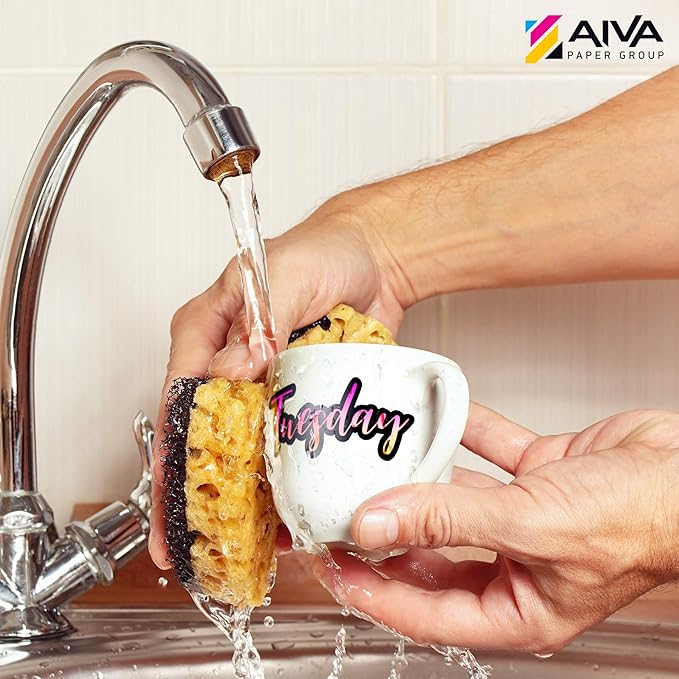 Printable Vinyl Sticker Paper for Laser Printer - Matte White - 200 Self-Adhesive Sheets - Waterproof Decal Paper - Standard Letter Size 8.5"x11"