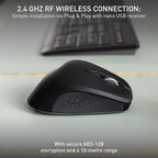 Cherry Stream Mouse Comfort. Silent Click with Ergonomic Shape and Wireless Freedom.