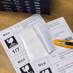 5.5" x 8.5", 25 Sheets, 50 Printable Half Sheet Labels, Blank Mailing Labels for Laser & Inkjet Printers, Letter Size