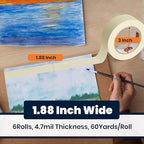General Purpose Masking Tape Beige White 1.88 Inches x 60 Yards, Bulk Painters Tape for Painting, Labeling, DIY Arts Crafts, Home Office School Projects, 36 Rolls