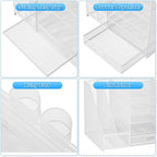 Lavatino Desk Organizer with File Holder, 5-Tier Paper Letter Tray Organizer with Sliding Drawer and 2 Pen Holder, Mesh Desktop File Organizer for Office Supplies, White