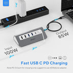 USB C Hub Multiport Adapter,Mosirui 9-in-1 USB-C Docking Station with 4K HDMI,5Gbps Type C 3.0,USB-A3.0/2.0,100W PD, SD/TF for MacBook/Pro iPad/Dell/HP/Desktop/Laptops(50CM)