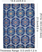 BLBMH A5 Book Covers for Paperbacks Fit for 5.5x8.4 inch Adjustable Book Sleeve Cover for Women Over 15 Soft Cloth Protector for Novels Notebook Journal - Flower Blue