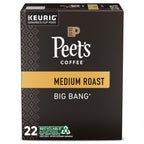 Peet's Coffee K-Cup Coffee Pods for Keurig Brewers, Medium Roast, Pods, Big Bang, 22 Count (Pack of 2)