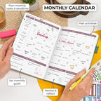Clever Fox Planner 2nd Edition – Colorful Weekly & Monthly Goal Planner, Time Management & Productivity Organizer, Undated, A5 (Forest Green)