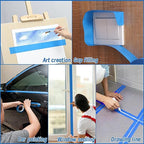 5 Rolls Painters Tape 2 Inch Wide, Blue Painters Tape Bulk 1.89In × 55Yd × 5 Rolls Blue Tape, Multi-Surface Masking Tape for Wall Painting Edge Treatment DIY Crafts, Total 275 Yards