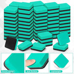 96 Pack Dry Erase Erasers, Mini Magnetic Dry Erase Eraser Bulk, Square Green White Board Dry Erasers, Ideal Chalkboard Cleansers, Perfect for Kids Classroom, Home and Office (1.97 x 1.97 Inch)