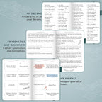 Legend Planner PRO – Deluxe Weekly & Monthly Life Planner to Increase Productivity and Hit Your Goals. Time Management Organizer Notebook – Undated – 7 x 10" Hardcover + Stickers – Dark Teal