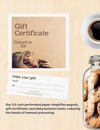 Limited Papers (TM) 8.5x11 Perforated Paper, 20/50 Pound, 75 GSM, Variety of Perforation Sizes and Colors, for Forms, Tickets, Postcards, Business Cards. (White, 2 up – 3.5” from bottom)